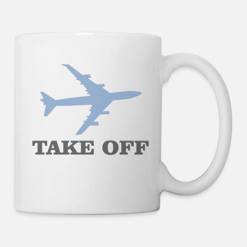 décoller avion 1 - Mug blanc - blanc