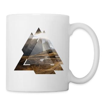 Paysage de géométrie triangle Dolomites - Mug blanc - blanc - Droite