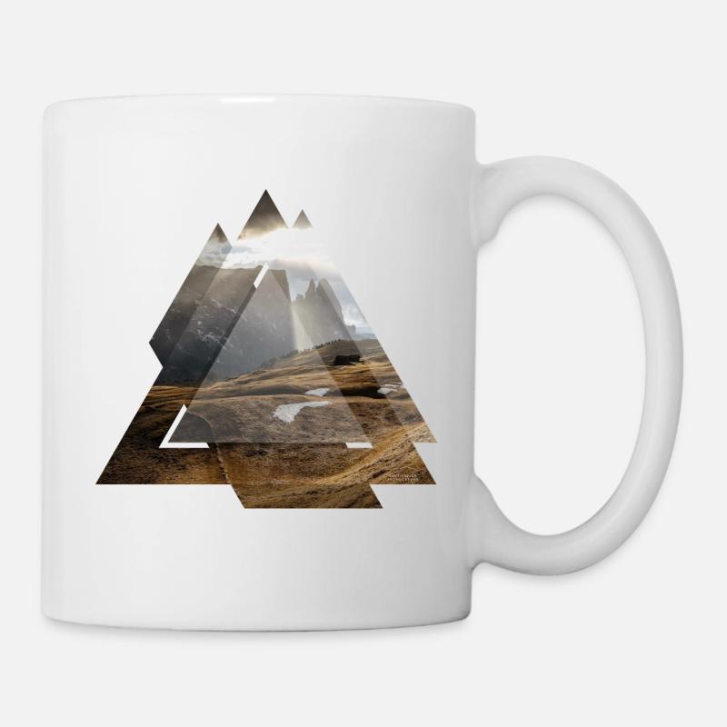 Paysage de géométrie triangle Dolomites - Mug blanc - blanc