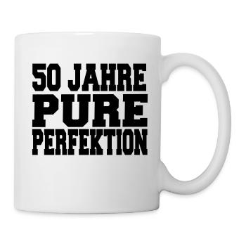 50 Jahre Perfektion - Tasse - Weiß - Rechts