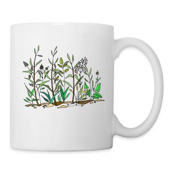 Grüne Wiese - Tasse - Weiß - Rechts