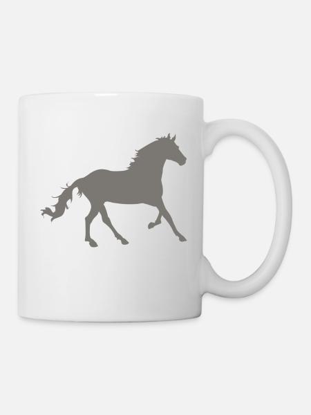 cheval - Mug blanc - blanc