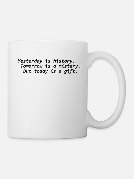 citation de la vie - Mug blanc - blanc