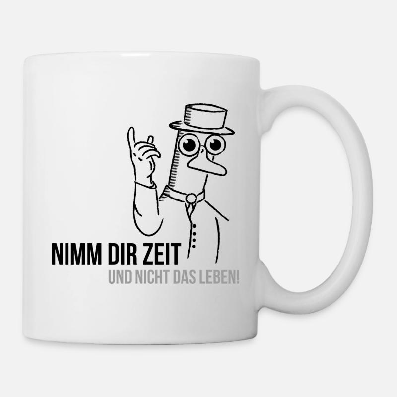 Lehr Ente - Wise Duck (schwarz) - Tasse - Weiß