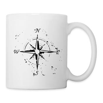 Windrose with the cardinal points - Mug - white - Right