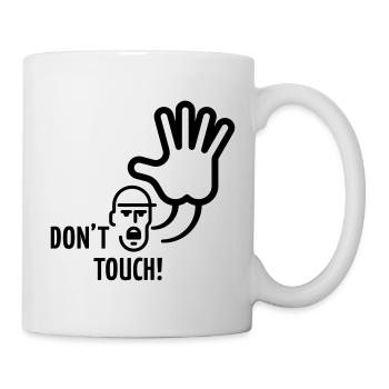 Ne touchez pas - Mug blanc - blanc - Droite