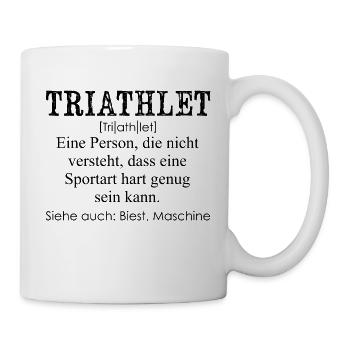 Triathlet - Tasse - Weiß - Rechts