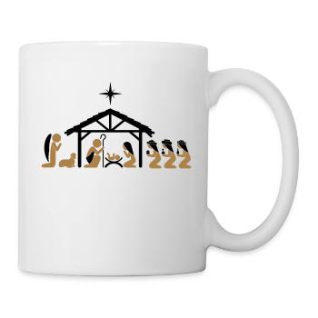 Weihnachtskrippe an Heiligabend - Tasse - Weiß - Rechts