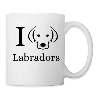 Ich liebe Labrador-Retriever-Hundebesitzer - Tasse - Weiß - Rechts
