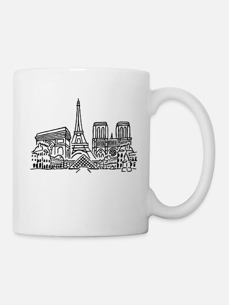 Paris Panorama - Tasse - Weiß
