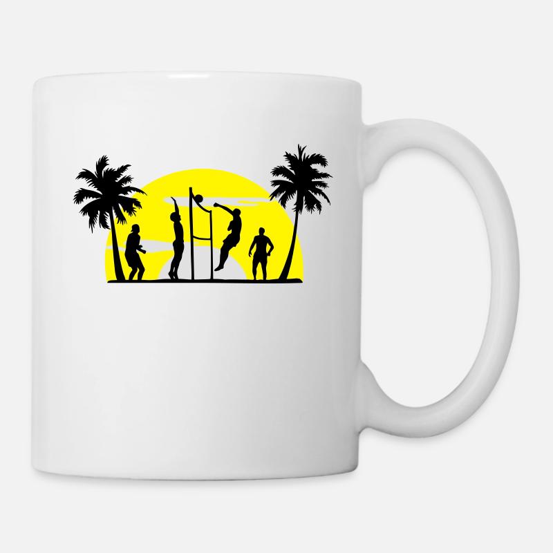 Volley-ball, Beach-volley, Beach Volleyball - Mug blanc - blanc