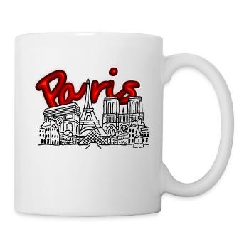 Paris Skyline - Tasse - Weiß - Rechts