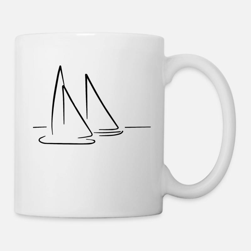 navigation à voile - Mug blanc - blanc
