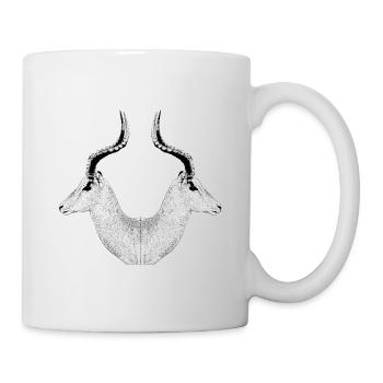Impala Doppelkopf Liebhaber Afrika Wandern - Tasse - Weiß - Rechts
