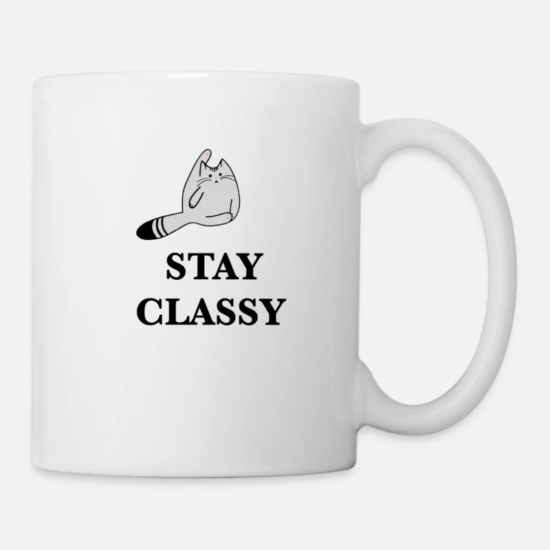 stay classy chat idée cadeau cadeau - Mug blanc - blanc