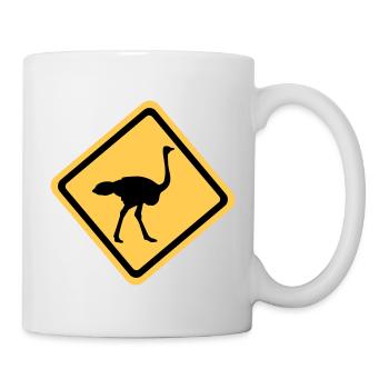 Autruche - Mug blanc - blanc - Droite