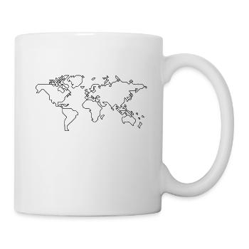 Welt - Tasse - Weiß - Rechts