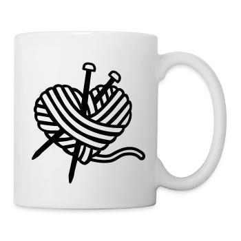 Stricken - Tasse - Weiß - Rechts