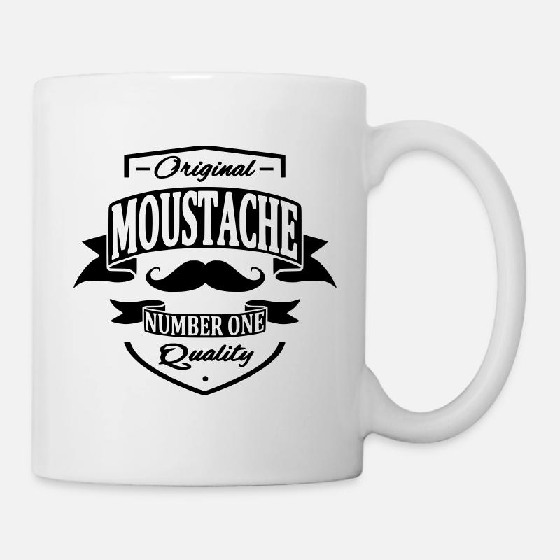 Moustache - Mug blanc - blanc
