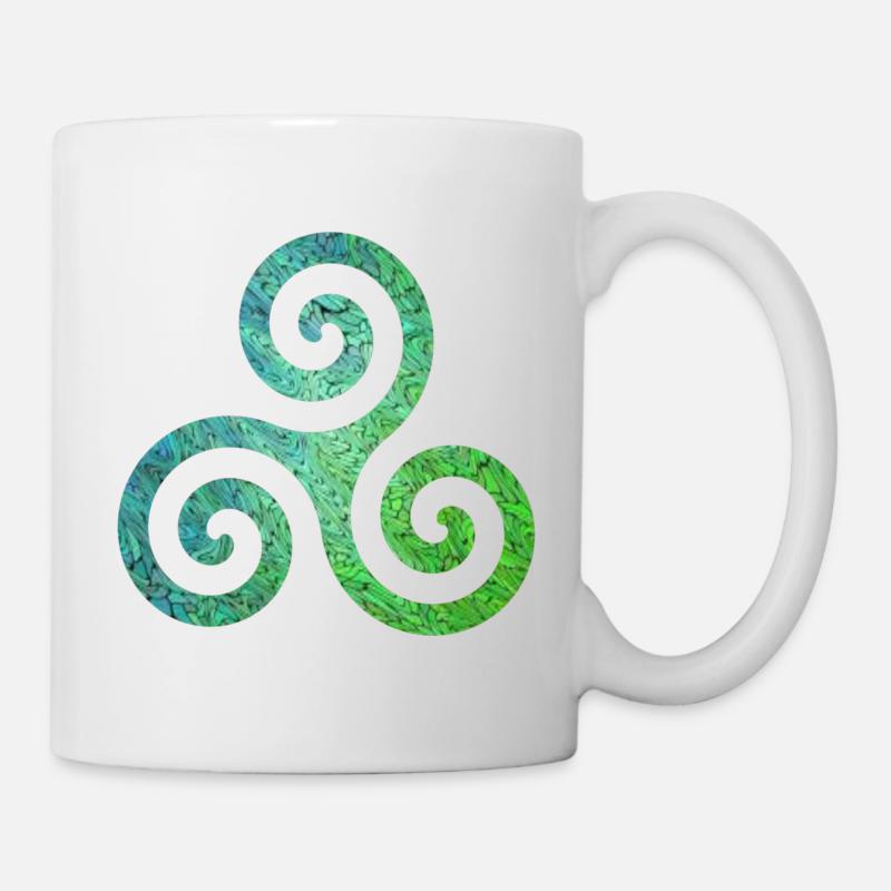 keltisches symbol 1 ebru 5 - Tasse - Weiß