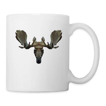 Low Poly Moosehead - Mug - white - Right