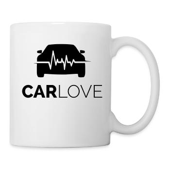 Auto Herzschlag Liebe Motor Fan Geschenk - Tasse - Weiß - Rechts