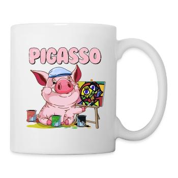 Pigasso comme Picasso - Mug blanc - blanc - Droite