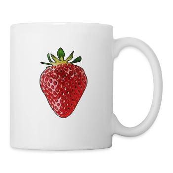 erdbeere - Tasse - Weiß - Rechts