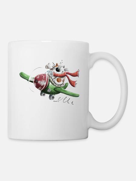Cat on air - Mug - white