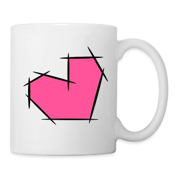 Heart of lines - Mug - white - Right