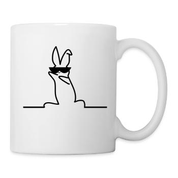 cool bunny - Tasse - Weiß - Rechts