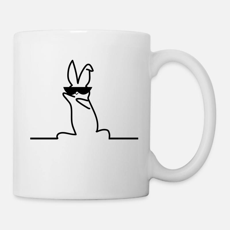 cool bunny - Tasse - Weiß