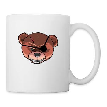 Horror Teddy gruselig Monster Zombie Bär Pirat - Tasse - Weiß - Rechts