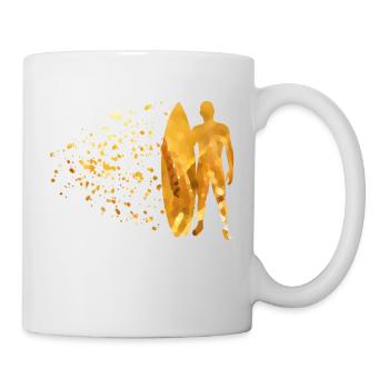 Aquarelle surfer - Mug blanc - blanc - Droite