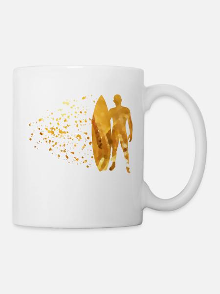 Aquarelle surfer - Mug blanc - blanc