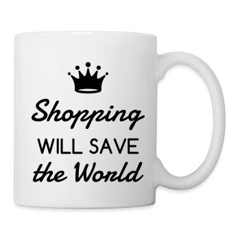 Shopping Shopper Einkaufen Käufer Soldes - Mug - white - Right