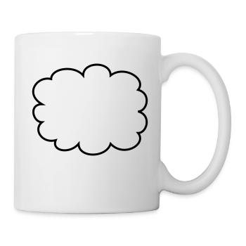 Wolke, Sprechblase - Tasse - Weiß - Rechts