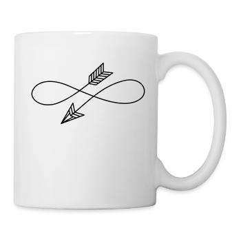 Infinity Pfeil, Beste Freunde, Liebe Freundin, Fun - Tasse - Weiß - Rechts