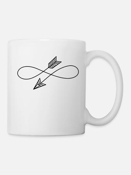Infinity Pfeil, Beste Freunde, Liebe Freundin, Fun - Tasse - Weiß