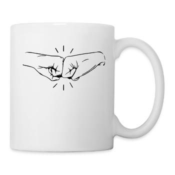 Faustgruss - Tasse - Weiß - Rechts