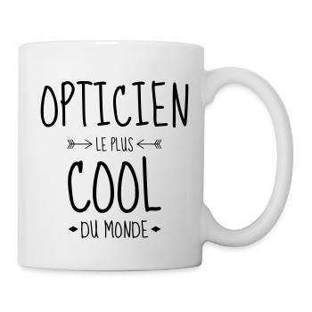 opticien / optique / yeux / lunettes - Mug blanc - blanc - Droite