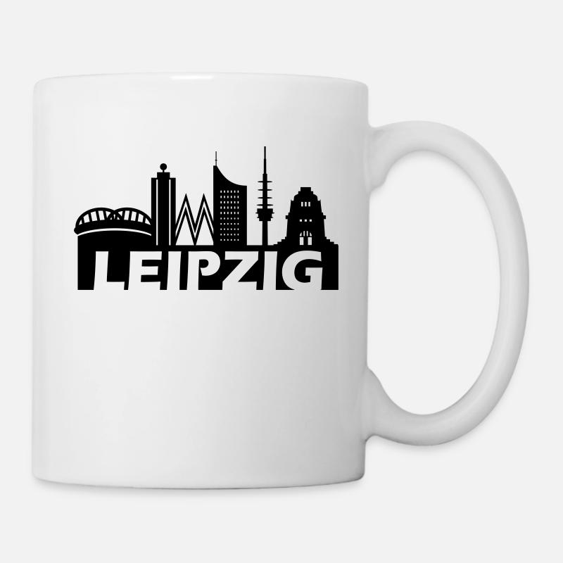Skyline Leipzig - Tasse - Weiß