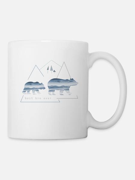 Best bro ever Bester Bruder Großer Bruder - Tasse - Weiß