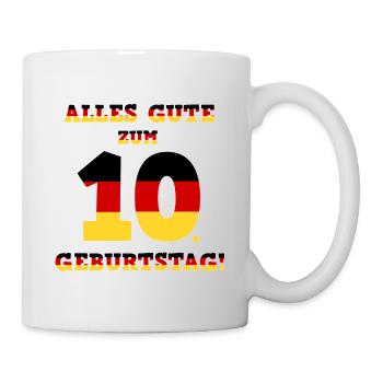 Alles Gute zum 1O. Geburtstag - Tasse - Weiß - Rechts