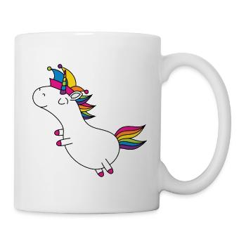 Unicorn carnival fool cap rainbow party LGBT - Mug - white - Right