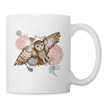 Schleiereule im Angriff - Tasse - Weiß - Rechts