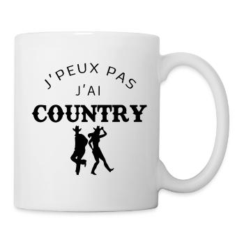 Je peux pas j'ai country - Mug blanc - blanc - Droite