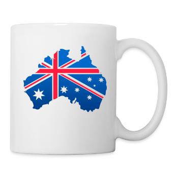 Drapeau australien en forme de continent - Mug blanc - blanc - Droite