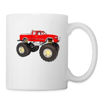 Monstertruck, Geschenk, Geschenkidee - Tasse - Weiß - Rechts