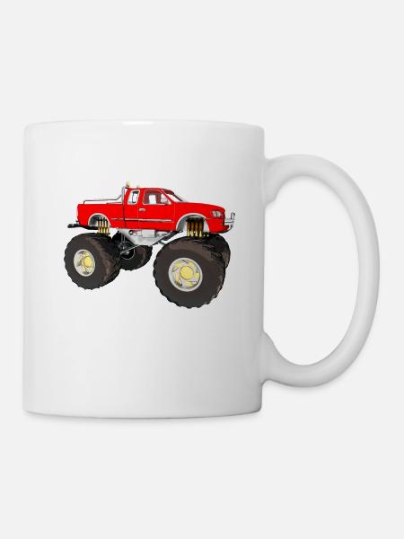 Monstertruck, Geschenk, Geschenkidee - Tasse - Weiß